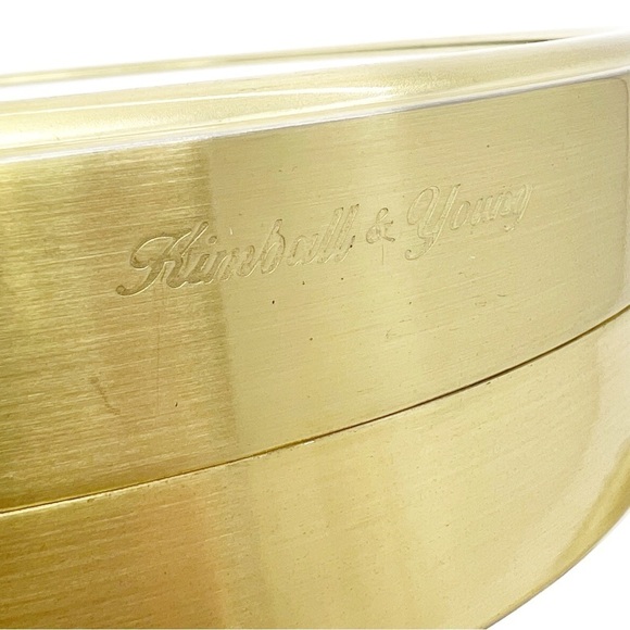 Kimball & Young Magnifying LED Lighted Makeup Mirror Brushed Brass Hardwired - Picture 15 of 16